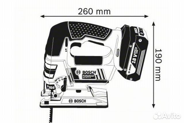 Аккумуляторный лобзик Bosch GST 18 V-LI B Solo