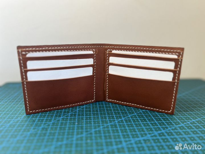 Портмоне бифолд мужское ручной работы