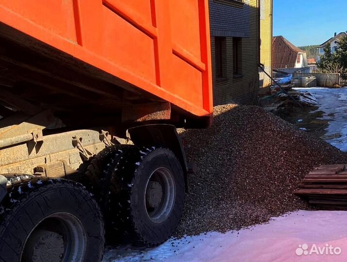 Щебень гравийный с доставкой