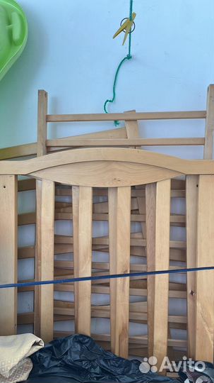 Детская кровать с маятником и ящиком с матрасом