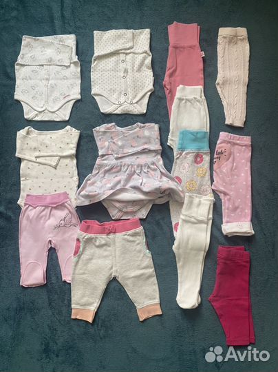 Пакет вещей для новожденной девочки, гардероб 0-3