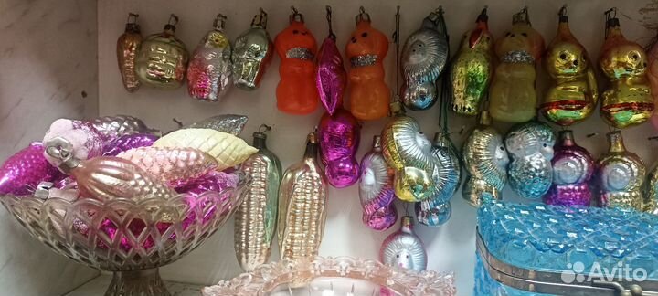 Елочные игрушки СССР звери