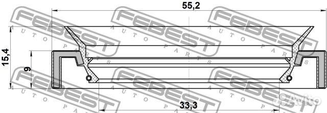 Сальник привода 33.3x55.2x9x15