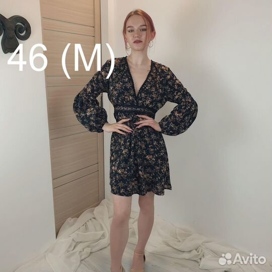 Платье с кружевом на поясе Shein 46 (M)