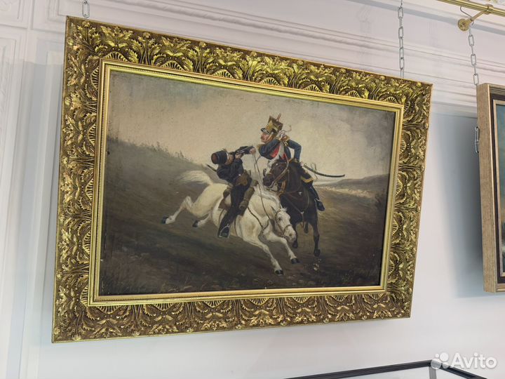 Картина «Схватка на лошадях»