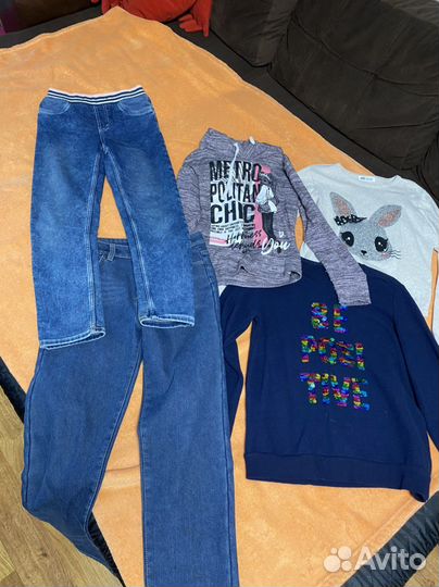 Вещи пакетом на девочку 140 рост