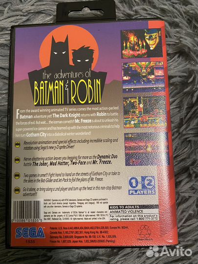 Картридж Sega The Adventures of Batman & Robin