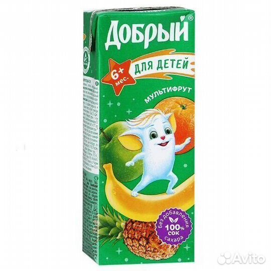 Сок Добрый Мультифрукт 200мл Мултон