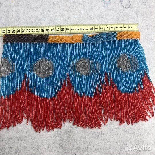 Винтажное украшения из бисера для абажура