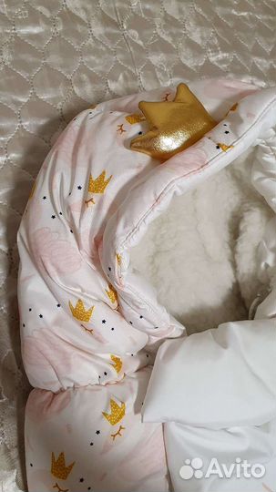 Конверт меховой зимний на выписку