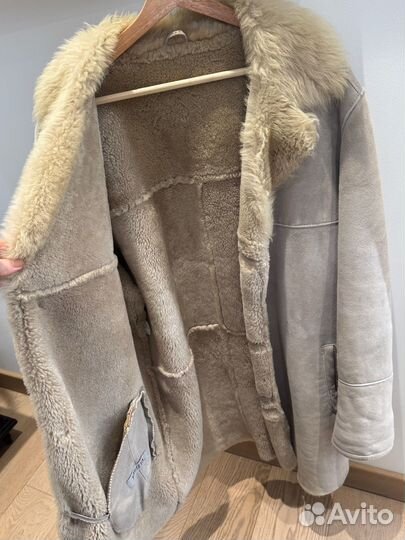 Дубленка мужская 50-52 натуральная светлая