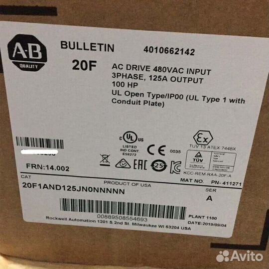 Allen-Bradley 20F1AND125JN0nnnnn