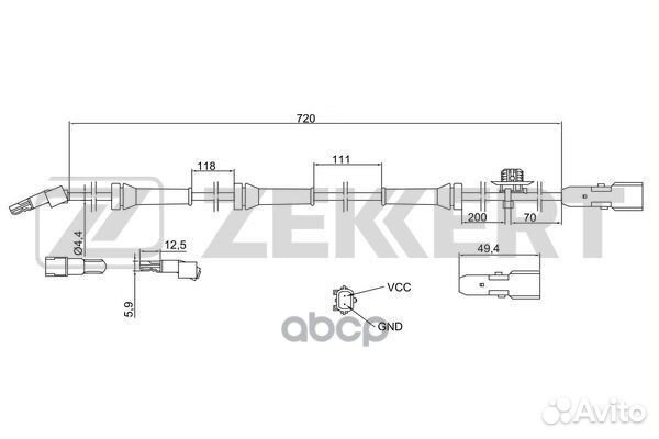 Датчик ABS передн. Renault Scenic II 03- Grand