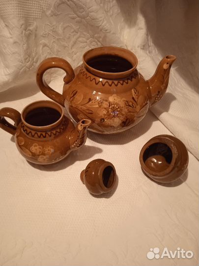 Керамика заварочный чайник. Сахарница. СССР