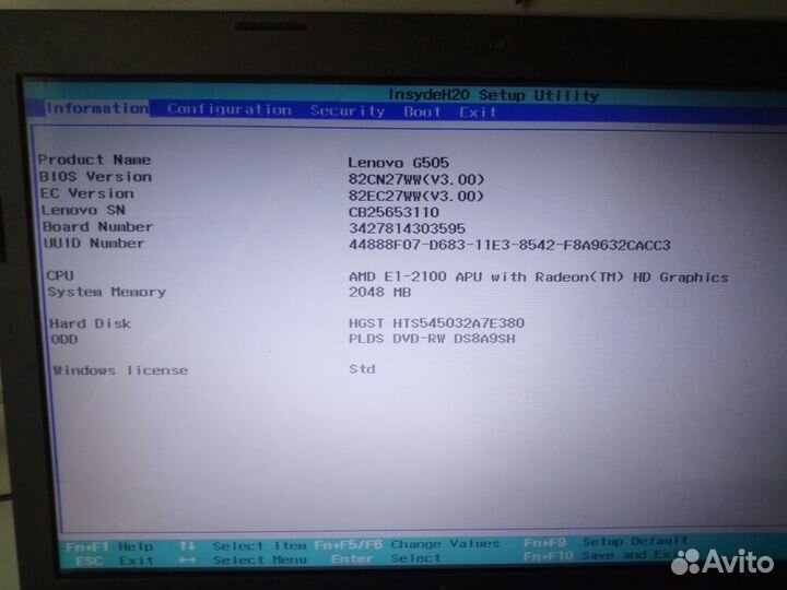 Ноутбук Lenovo G505