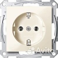 SE Merten SM Беж глянец Розетка с/з безвинт.зажим