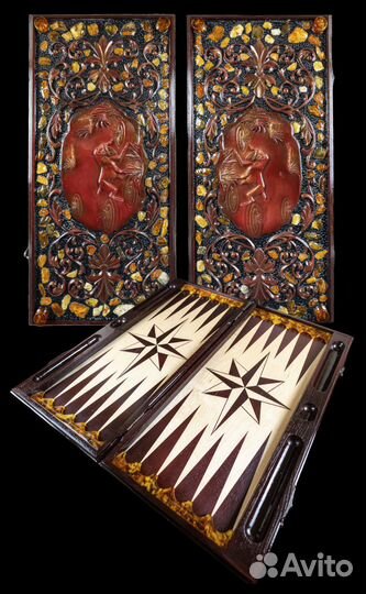 Нарды из янтаря 