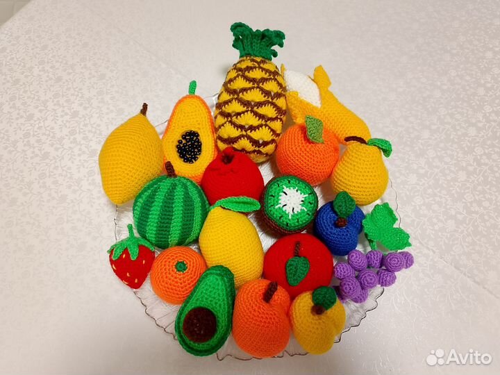 Фрукты и овощи вязаные