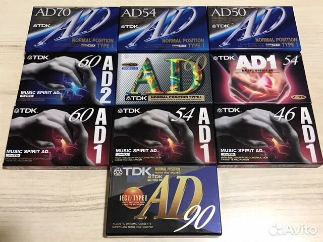 Аудиокассеты TDK AD и TDK AD2 новые 10 штук