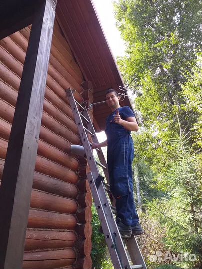 Мастер по установке тв антенн. Укладка кабеля