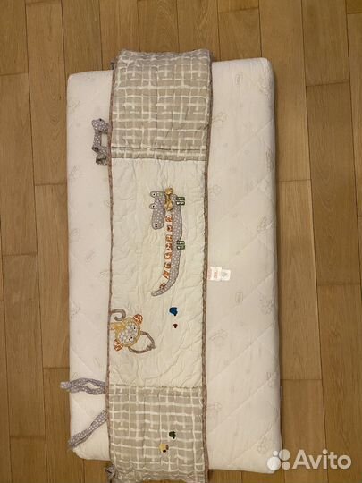Матрас детский 120 60, постельное белье, одеяло