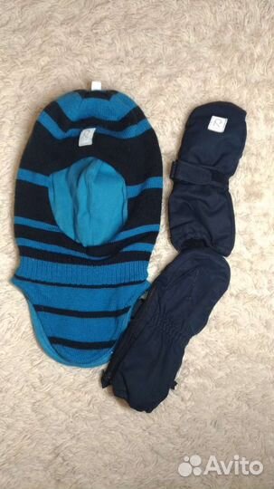 Шапка шлем Reima + варежки