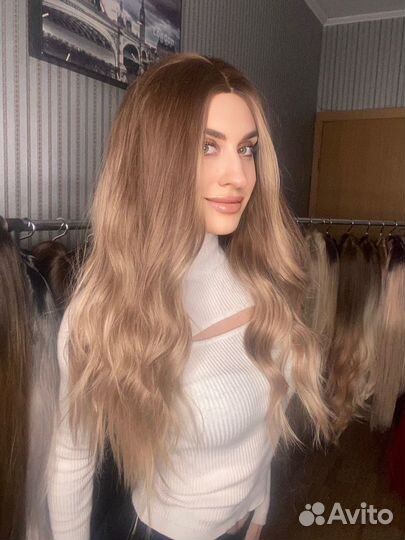 Парик термо-волокно шатенка