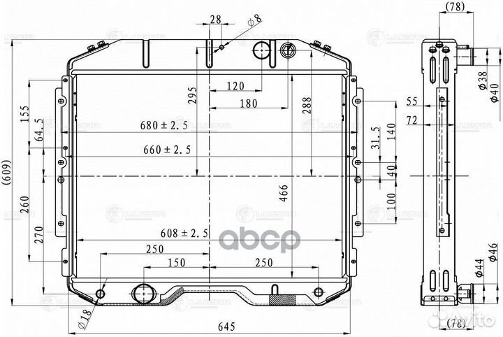 Радиатор охлаждения Г-3309 с двиг. Д-245 Eвро4