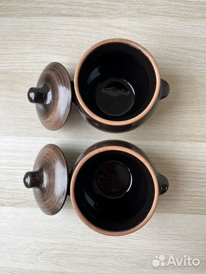 Горшочки керамические для запекания 2 штуки