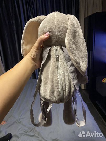 Плюшевый медведь и зайка рюкзаки детские