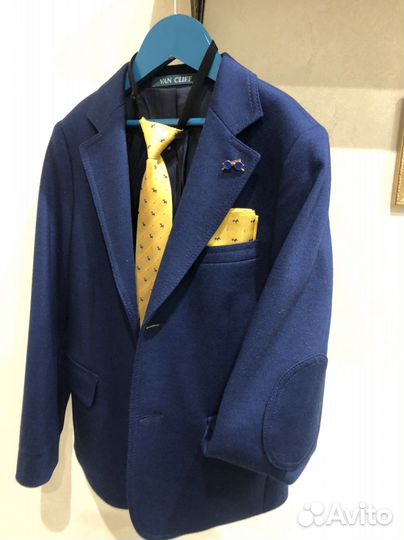 Пиджак школьный синий