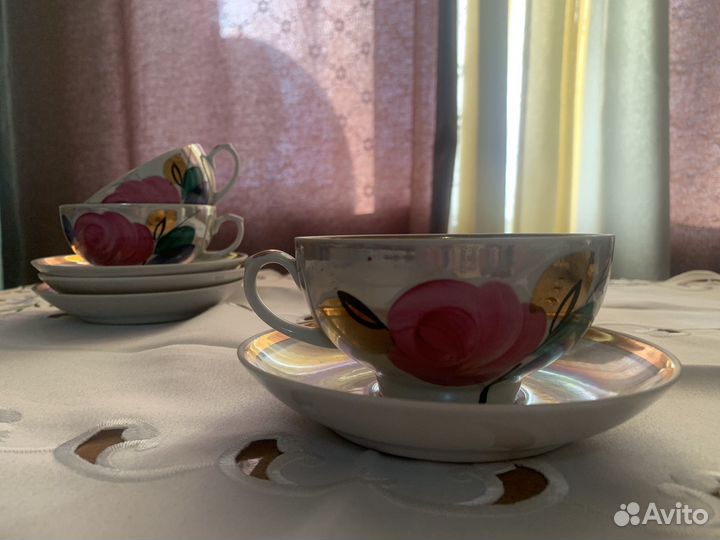 Сервиз Агашки перламутровый, Дулево