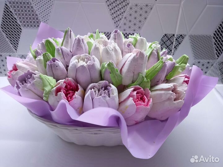 Съедобные букеты из зефира