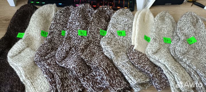 Носки вязаные шерстяные ручной работы р.36-41