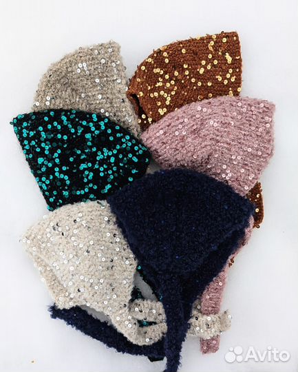 Косынка- чепчик с пайетками