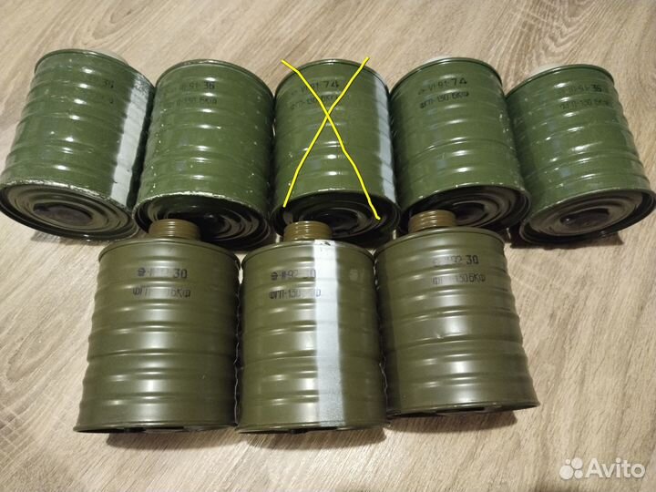 Промышленные фильтры для противогазов СССР