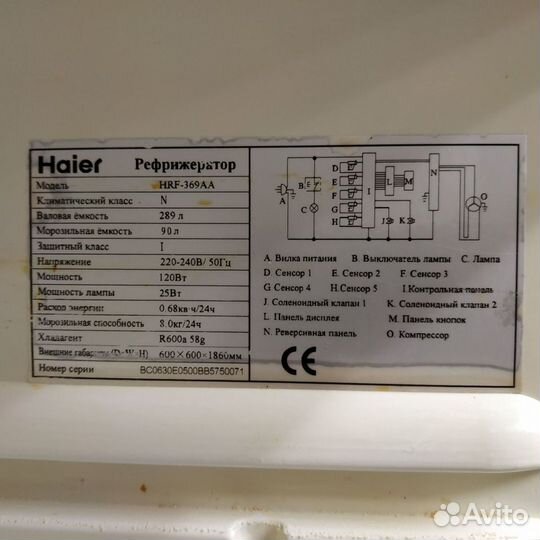 Холодильник Haier HRF369AA по запчастям