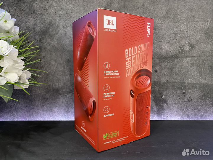 Колонка JBL Flip 5 Красная (Новая)