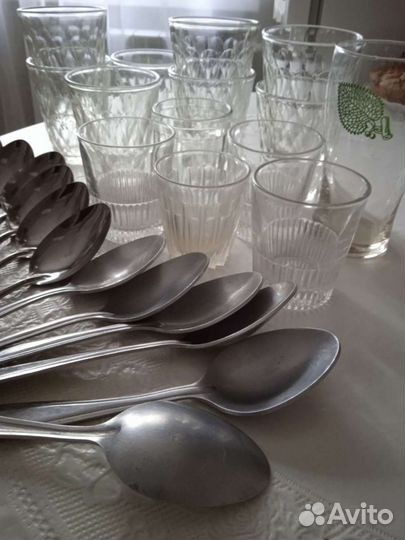 Стаканы, ложки СССР