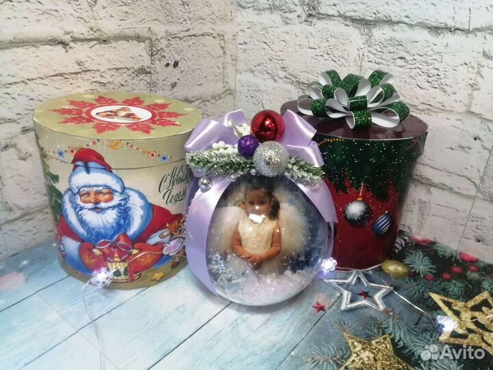 Новогодние шары с вашими фотографиями