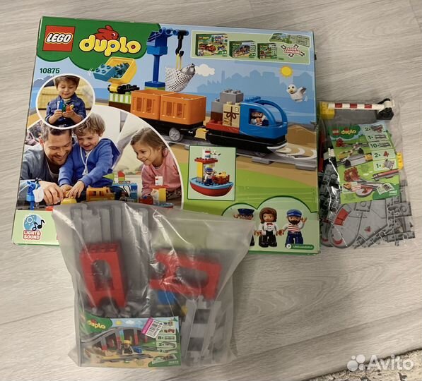 Lego duplo грузовой поезд 10875 + мост + рельсы
