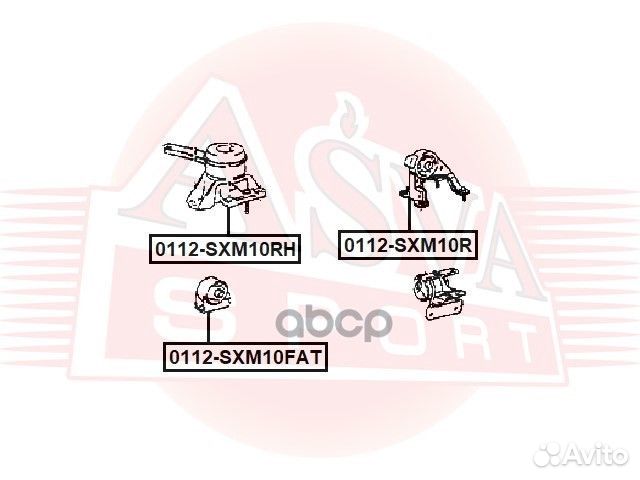Опора двс правая 0112-SXM10RH asva