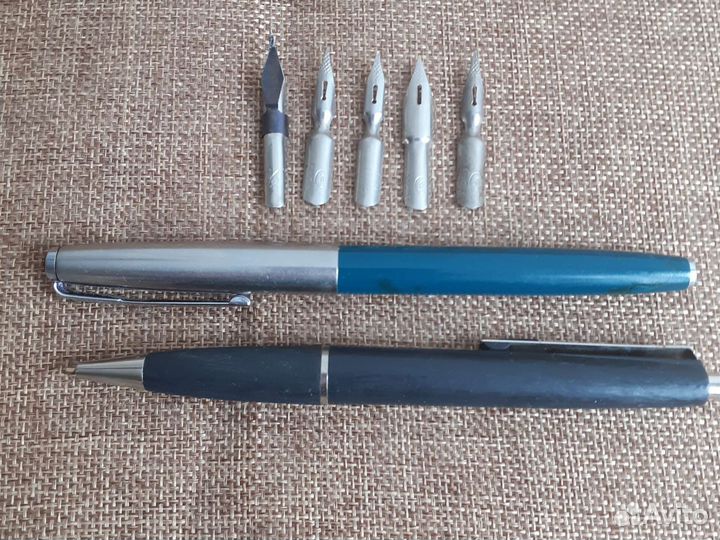 Ручки перьевая шариковая перья времен СССР резерв