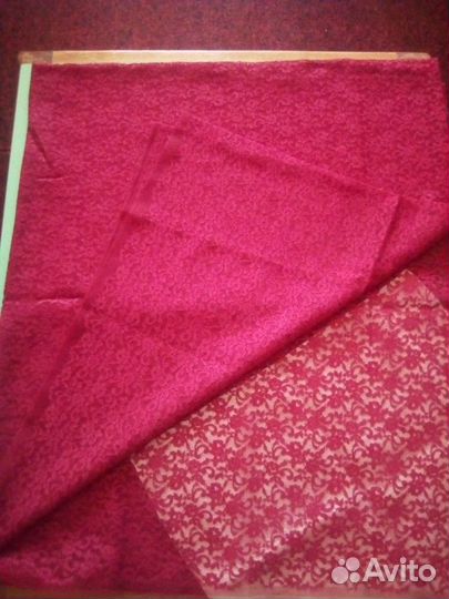 Отрез гипюра бордо