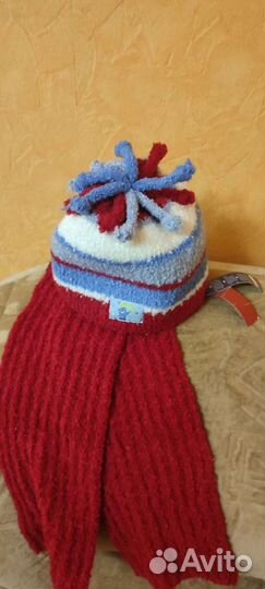 Комплект шапка, шарф на мальчика новые