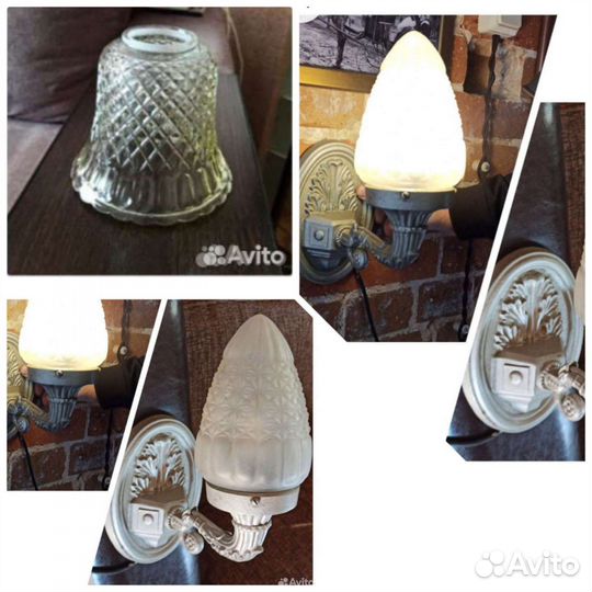 Светильник СССР сталинский ампир плафон ананас