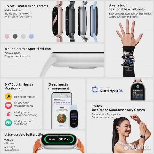 Фитнес браслет Xiaomi SMART band 9 (Xiaomi Mi Band