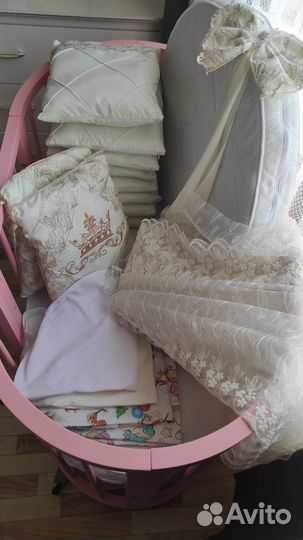 Круглая овальная кроватка для новорожденных