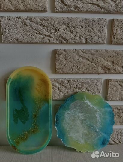 Поднос из эпоксидной смолы