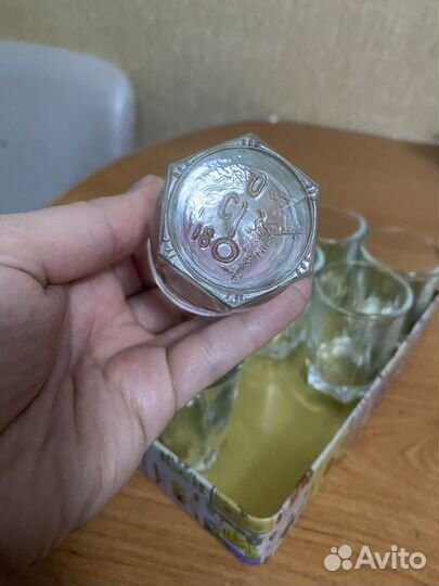 Рюмка толстое стекло СССР цена за пару
